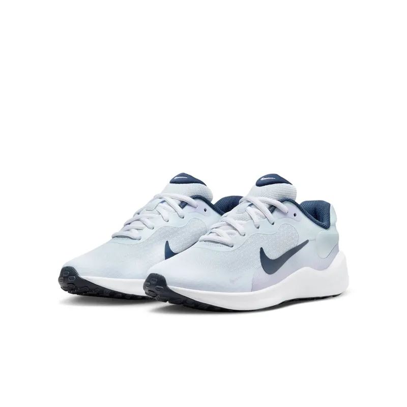Nike Revolution 7 GS “Football Grey Midnight Navy” (FB7689-004)