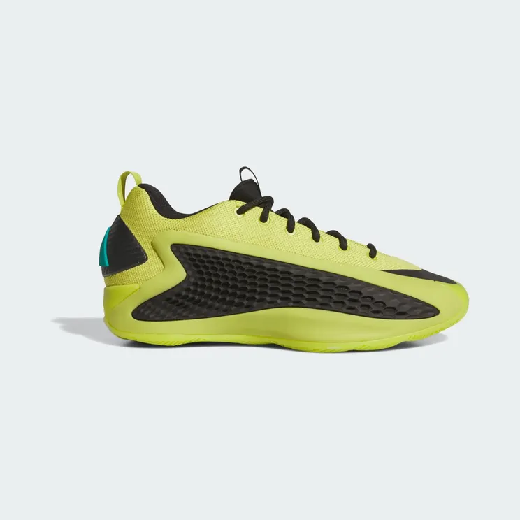 adidas Anthony Edwards 1 Low Basketball “Preloved Lime / Core Black / Pure Teal” (JS1778)