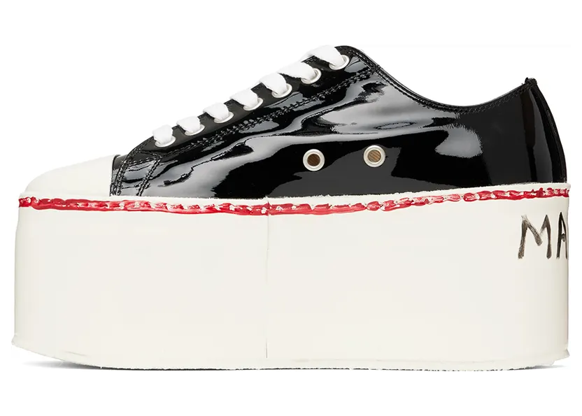 Marni Black Gooey Platform Sneakers (SNZW013408 P4347) (3)