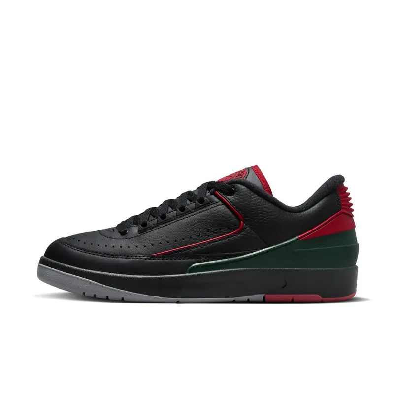 Air Jordan 2 Low ‘Origins’ Black/Fir/Cement Grey/Fire Red (DV9956-006)