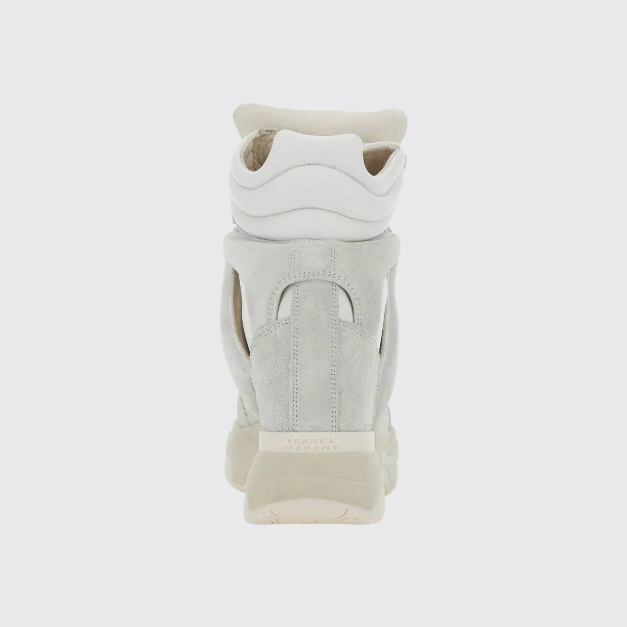Isabel Marant Balskee High-Top Leather Wedge Trainers with Velcro White (BK0009FAA1E17S20WH) (3)