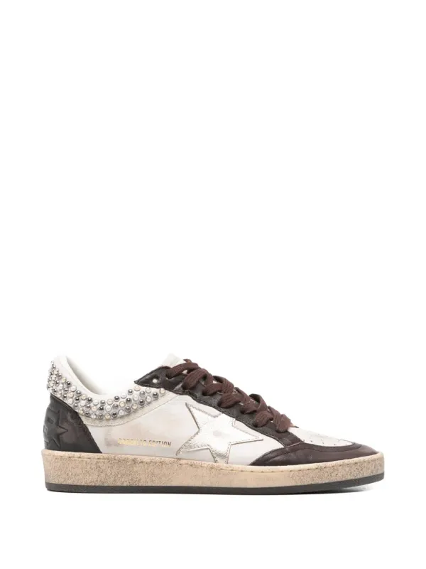 Golden Goose Sneakers verfraaid with ster – Brown (GWF00832F008147)