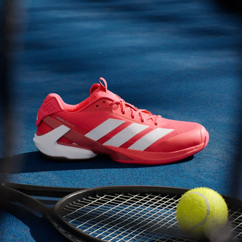 Adidas Adizero Ubersonic 5 Tennis Shoes Lucid Red / Zero Metalic / Aurora Ruby (IH2555)