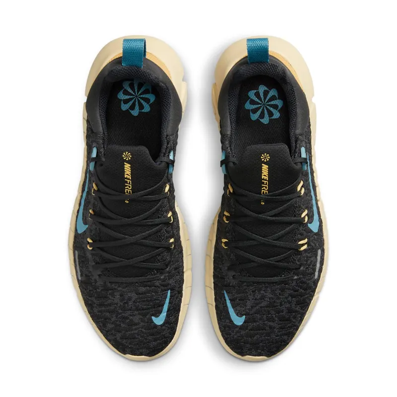 Nike Free Run 5.0 Next Nature Black Anthracite Wheat Gold Noise Aqua (CZ1891-008)