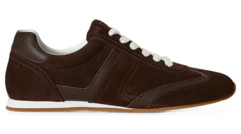 Lauren Ralph Lauren Dani suède leren sneakers – Bruin (802P15837)