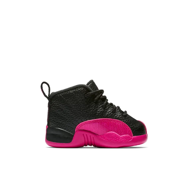 Jordan 12 Retro Black Deadly Pink (TD) Black/Deadly Pink-Metallic Silver (819666-026)