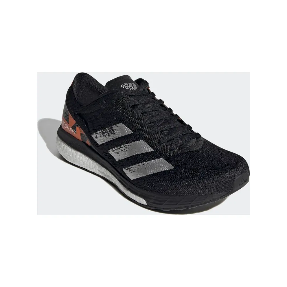 adidas Adizero Boston 9 Core Black / Silver Metallic / Signal Orange (EG4673)
