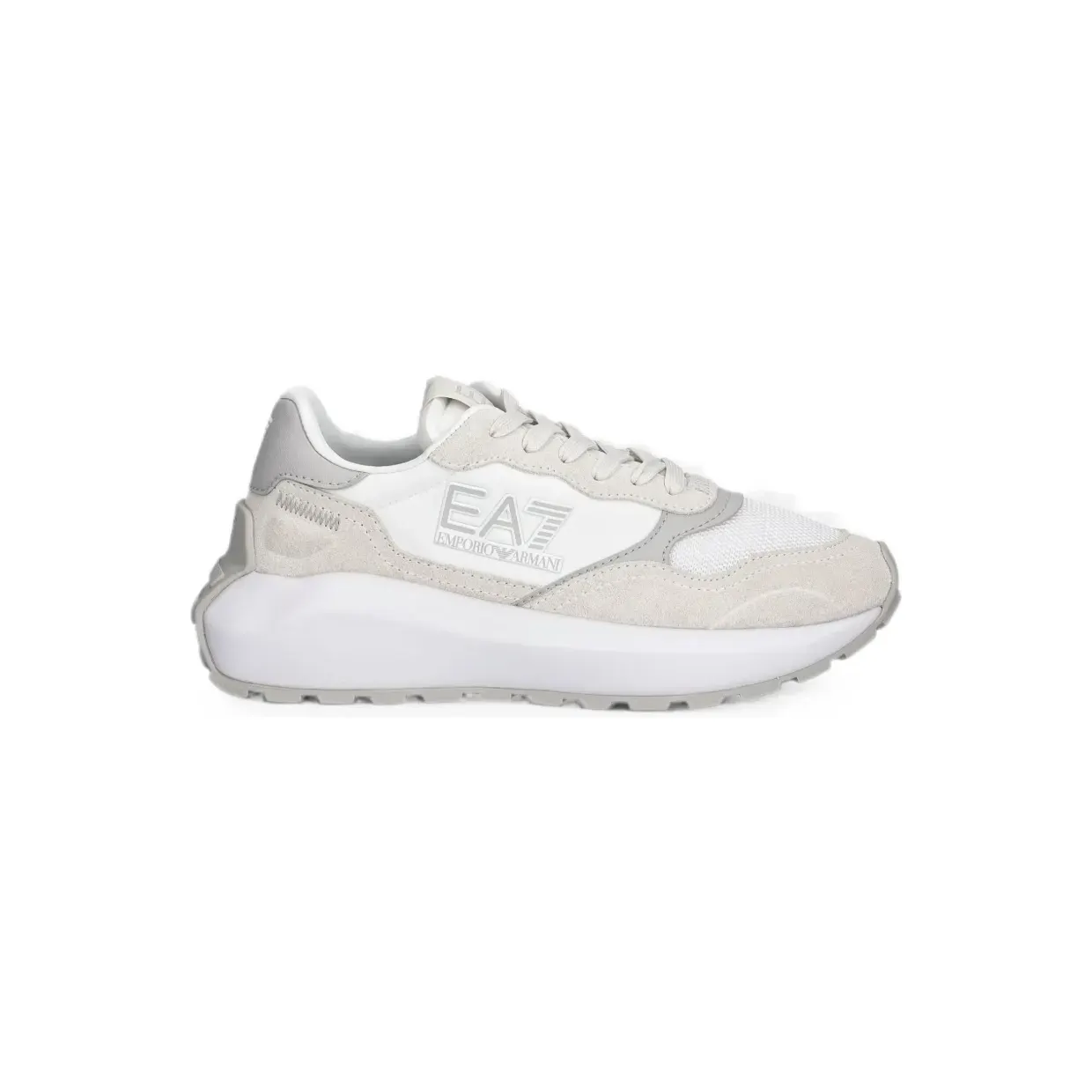 Ea7 Emporio Armani Sneakers met logopatch – Beige (7X000341AF18616)