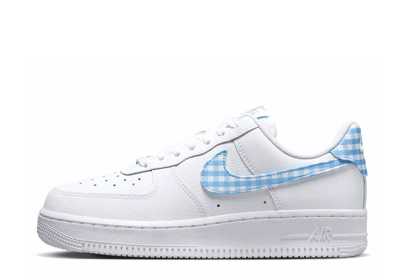 Nike Air Force 1 Low ’07 Essential White University Blue Gingham (DZ2784-100)