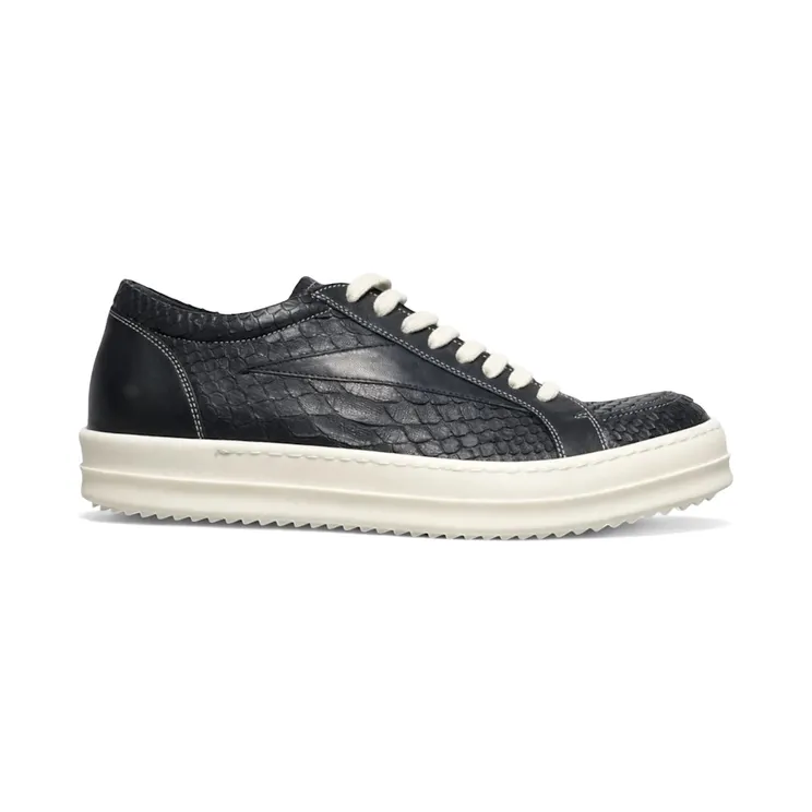 Rick Owens Vintage Low Embossed Python Black Milk (RR01F2897-LBHPYX-991)