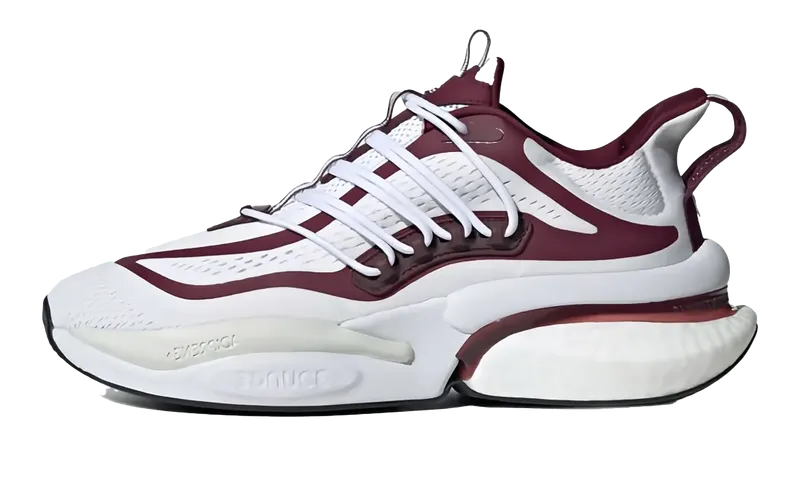 Adidas Mississippi State Alphaboost V1 “Cloud White Team Maroon Cool Grey” (IE1030)