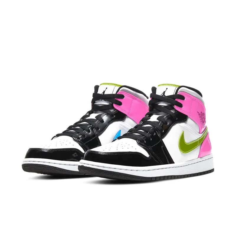 Jordan 1 Mid White Black Cyber Pink White/Black-Cyber-Pink (CZ9834-100)