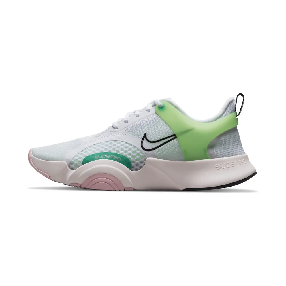 Nike SuperRep Go 2 Training Shoe “White / Green Strike / Light Soft Pink / Black” (CZ0612-136)