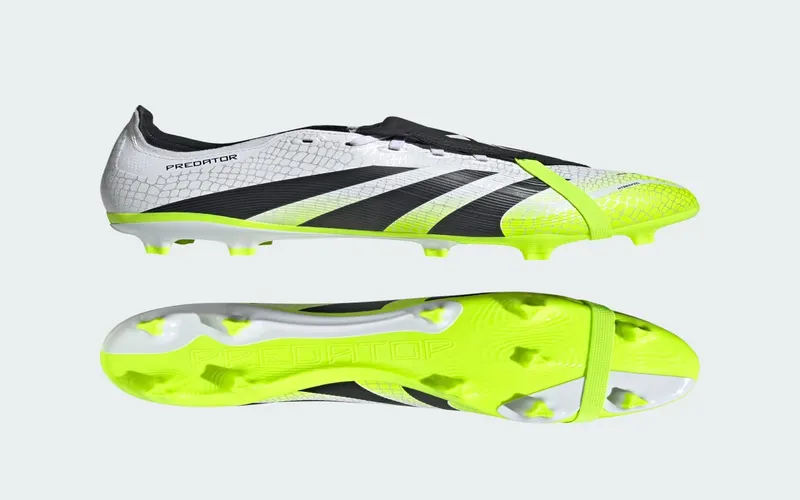 adidas Predator League Fold-Over Tongue FG/MG Cloud White Core Black Lucid Lemon (JI1111)