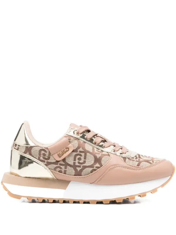 LIU JO 40 mm Evelyn 915 sneakers met monogram – Roze (BF5057EX322)