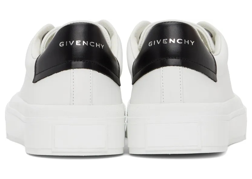 Givenchy White & Navy City Sneakers (BH005VH118) (4)