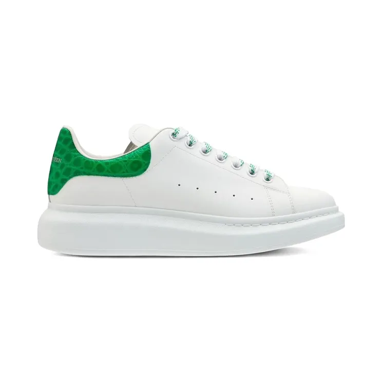 Alexander McQueen Oversized Chrome Green Crocodile (625162 WHYB8 9409)
