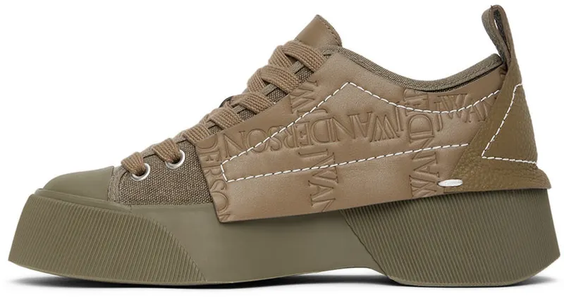 JW Anderson Khaki Chunky Low-Top Sneakers (ANW38000A 15031)