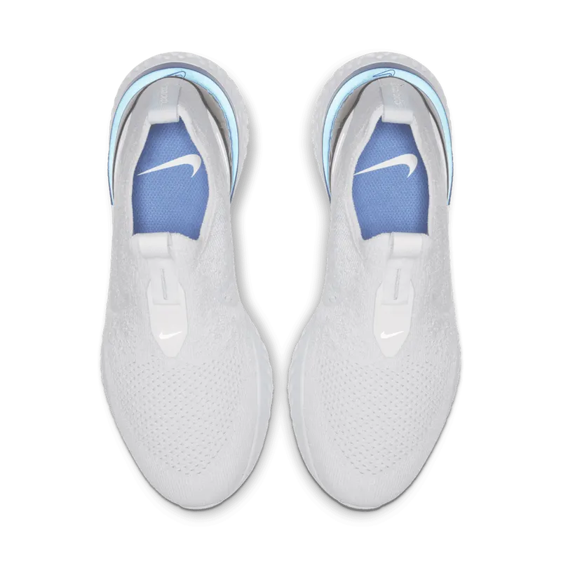 Nike Epic Phantom React Flyknit White Hydrogen Blue (W) White/White-Hydrogen Blue-Blue Tint-Racer Blue-Wolf Grey (BV0415-101)