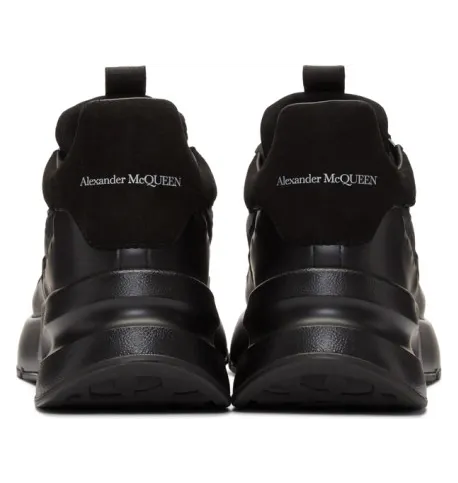 Alexander McQueen Black Leather Sneakers (604281WHXI1) (3)