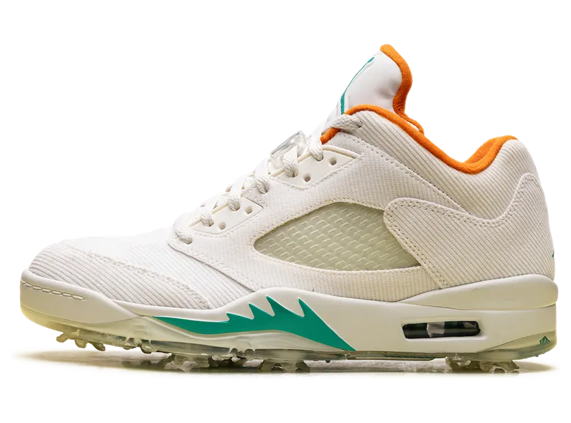 Air Jordan 5 Low Golf NRG ‘Lucky and Good’ Sail/Starfish/Neptune Green/Obsidian (CW4204-100)