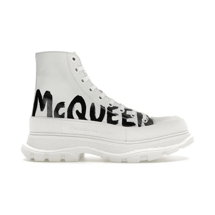 Alexander McQueen Tread Slick Boot Graffiti Optic White (682422WIABD9488)