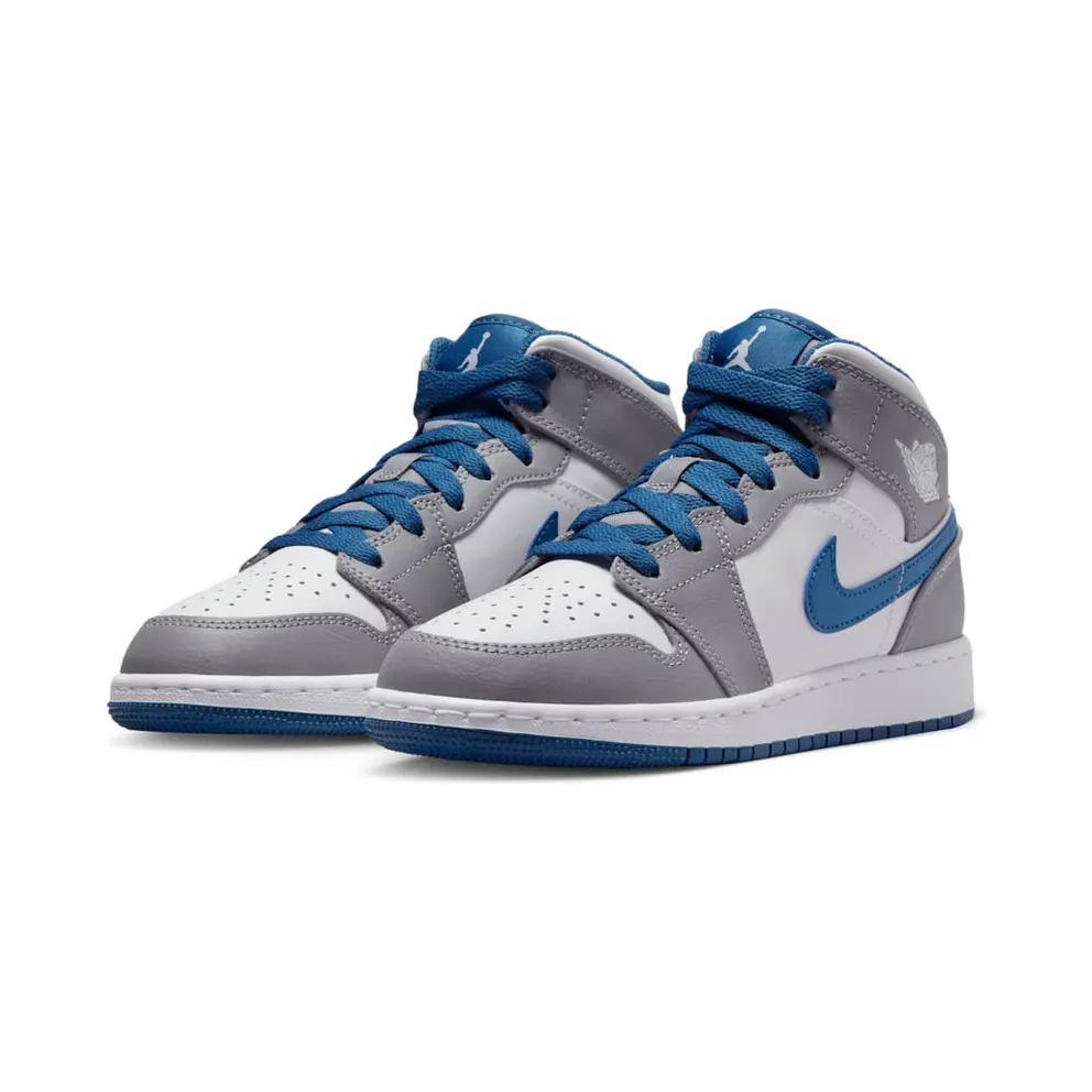 Air Jordan 1 Mid GS “Cement / True Blue” (DQ8423-014)