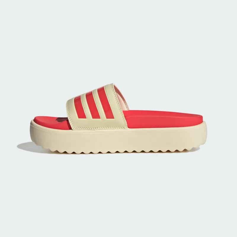 Adidas adilette Platform Slides Warm Vanilla / Semi Lucid Red / Semi Lucid Red (JP5676)