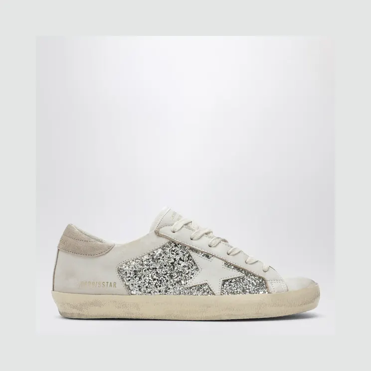 Golden Goose Super-Star mit Glitter-Detail Nude (GWF00103F008901)