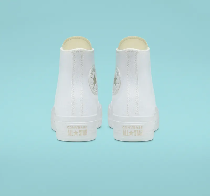 Converse Elevated Gold Platform Chuck Taylor All Star White/White/Gold