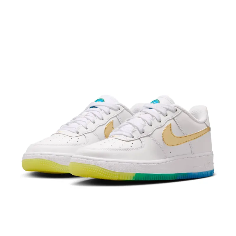 Nike Air Force 1 White/Soar/Sonic Yellow/Metallic Gold (IR3538-100)