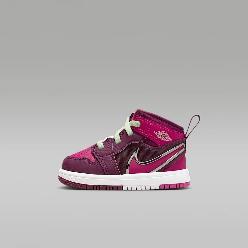 Jordan 1 Mid RM EasyOn Bordeaux White Volt Tint Active Pink (FQ1283-600)