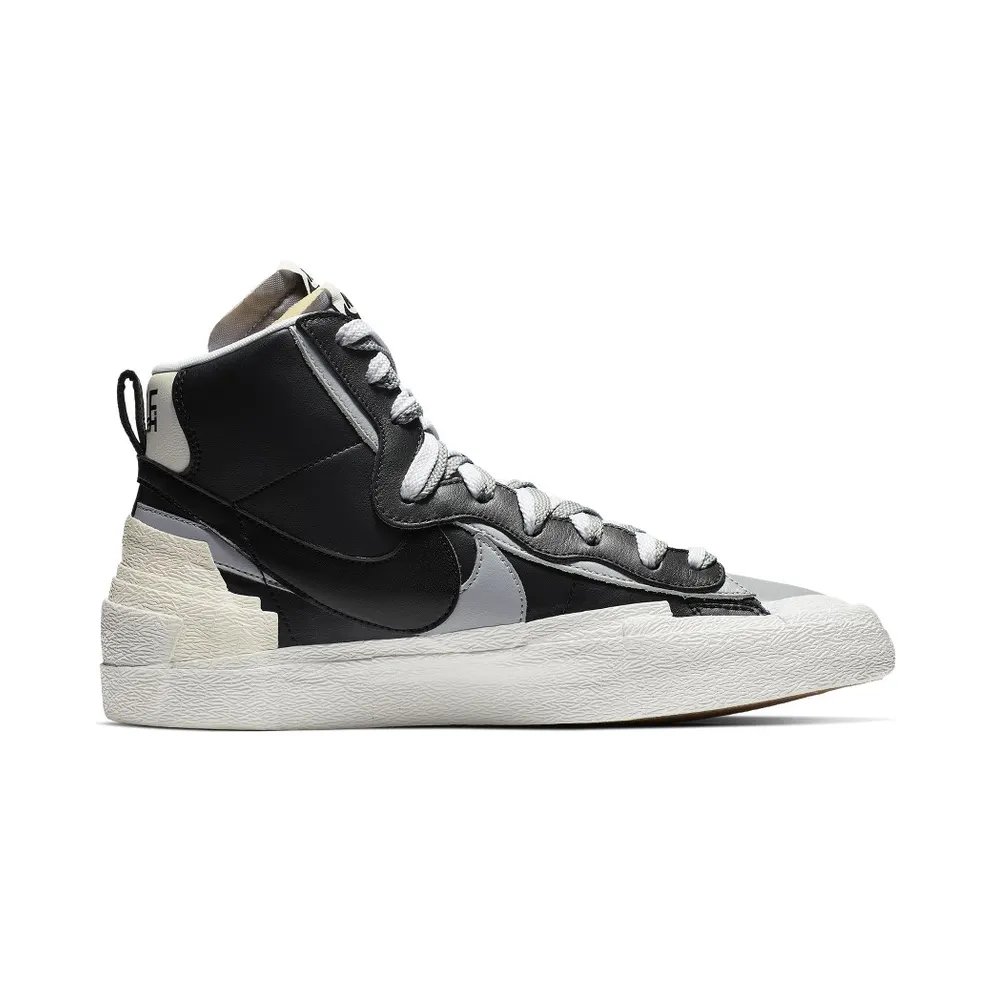 Nike Blazer Mid sacai Black Grey Black/White-Wolf Grey-Black (BV0072-002)