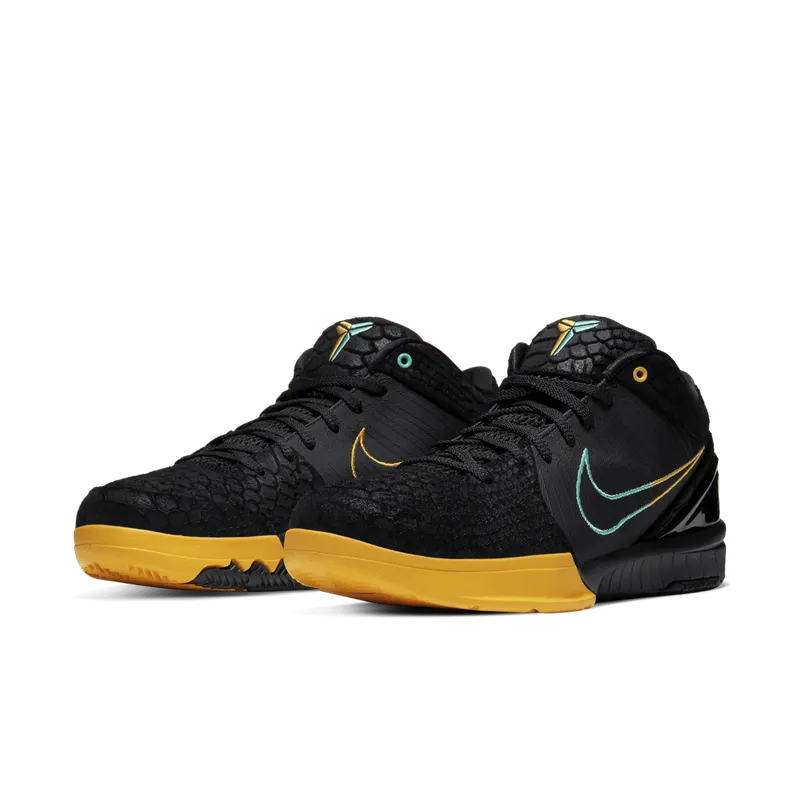 Nike Kobe 4 Protro FTB Snake Black/Aurora Green-University Gold (AV6339-002)