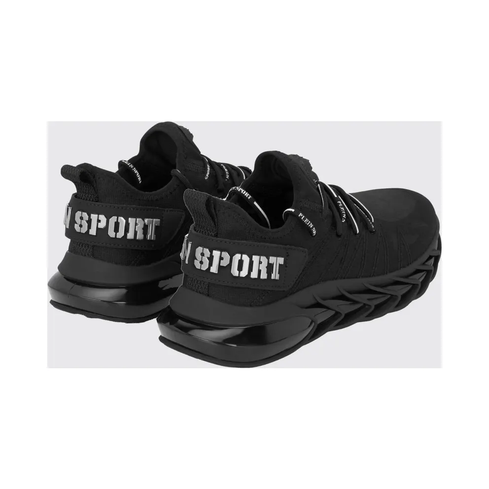 Plein Sport Low-Top in Mesh with Applied Logo and a Rear Pull Tab Black (FABSUSC0344STE003N02)