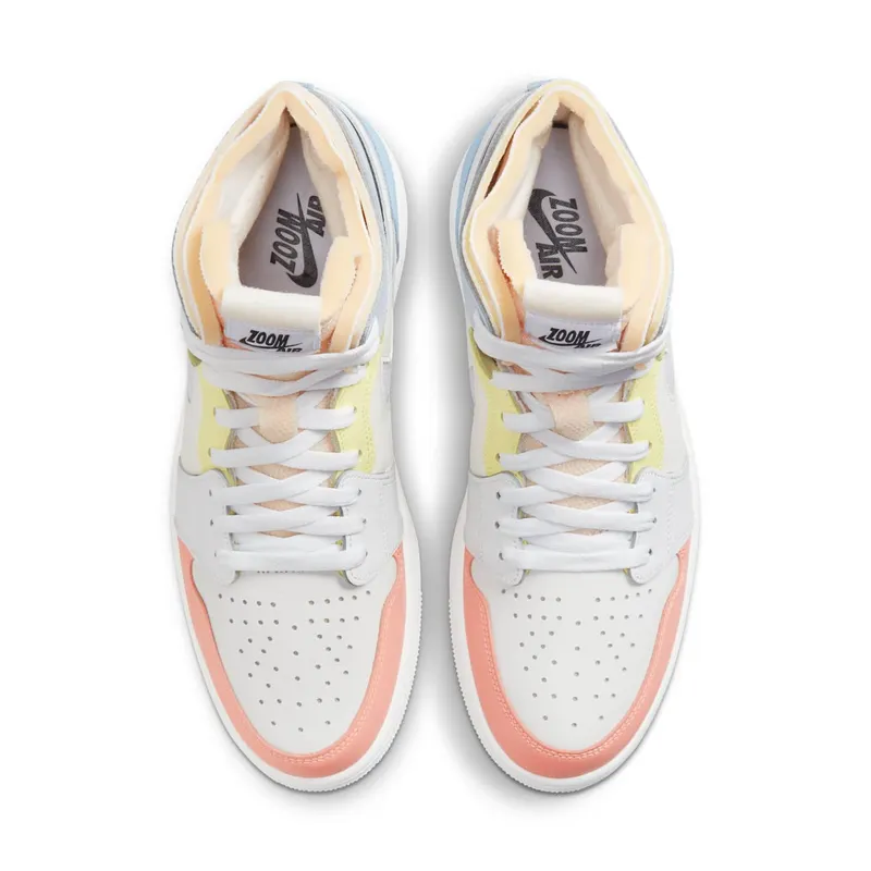 Jordan 1 High Zoom CMFT To My First Coach – “Sail / White-zitron / Summit White” (DJ6910-100)