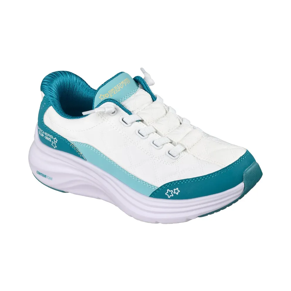 Skechers Slip-ins: Contour Foam – Cozy Fit Sneaker White/Turkoois
