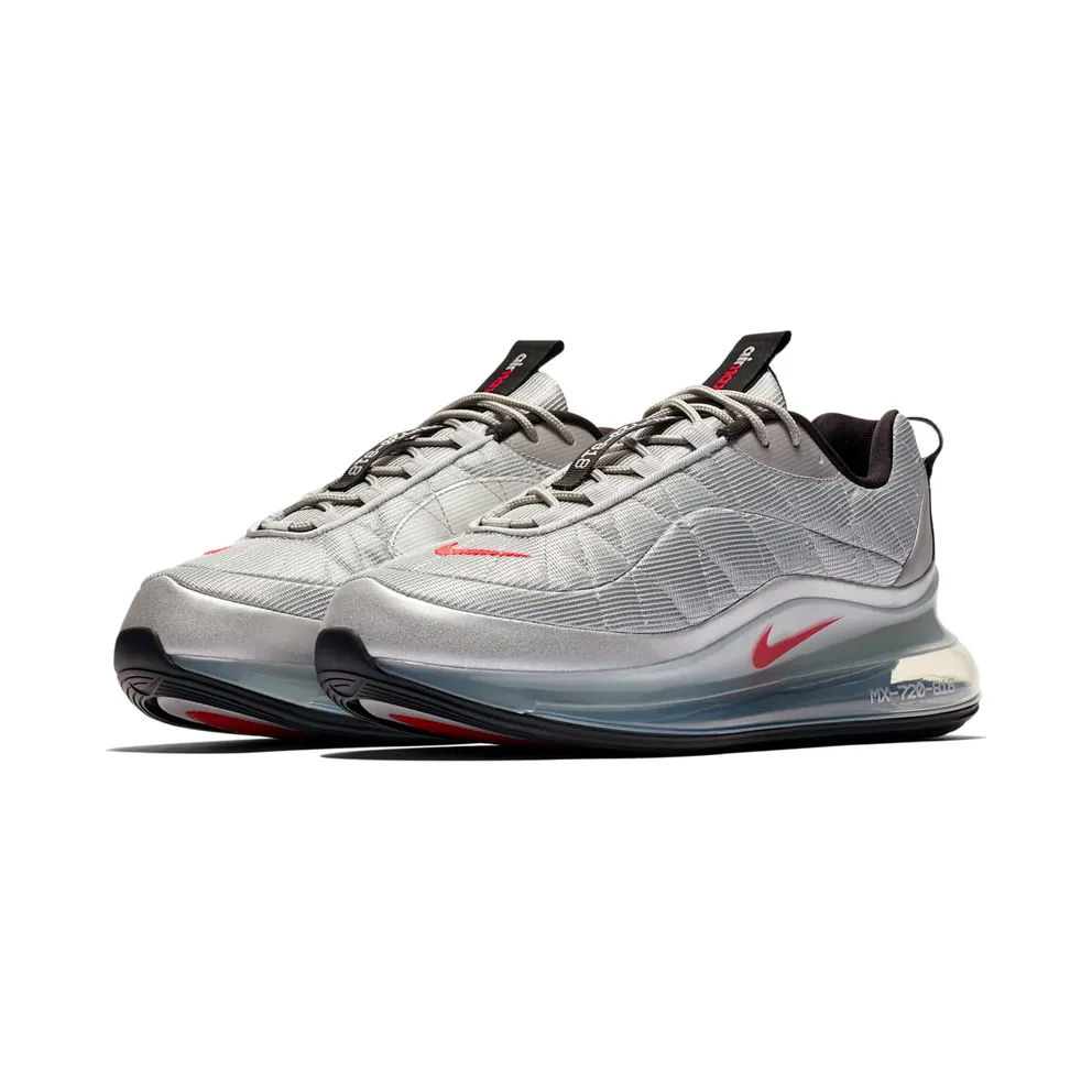 Nike Air MX 720-818 ‘Silver Bullet’ Metallic Silver/Black/University Red (CW2621-001)