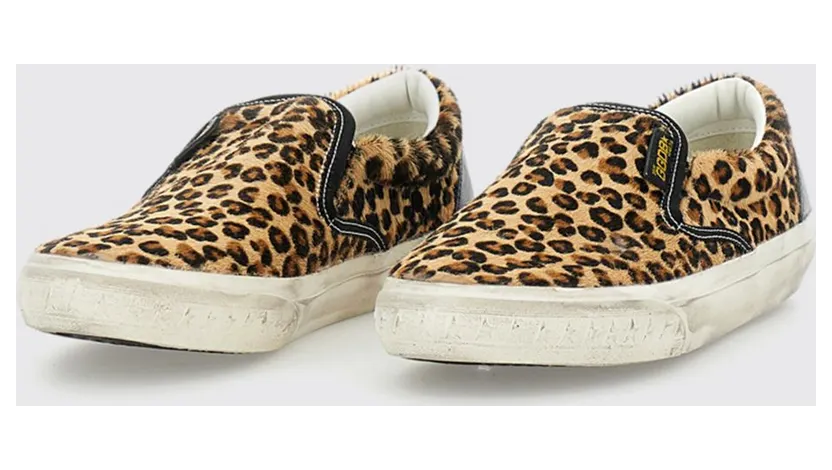 Golden goose Used Effect Animalier Pony Skin Slip On Sneakers Multicolor (GMF00306F00694890301)