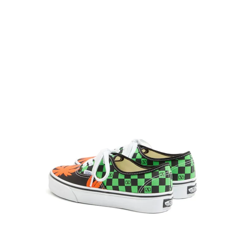 Vans X Valentino X Vans Low-top Fabric “Green/Orange” (7W0S0ND8XWF BAL)