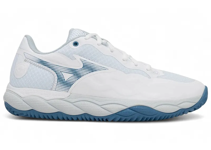 Mizuno Wave Enforce Court CC White Parisian Blue Plein Air (61GC243603)