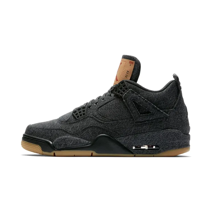 Air Jordan x Levi’s Nike AJ IV 4 Denim Levis Black/Black (With Levis Tag) (2018) (AO2571-001)