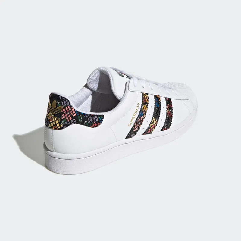 Adidas Superstar ‘Floral Twist Stripes’ Cloud White/Core Black/Red (FW3692)