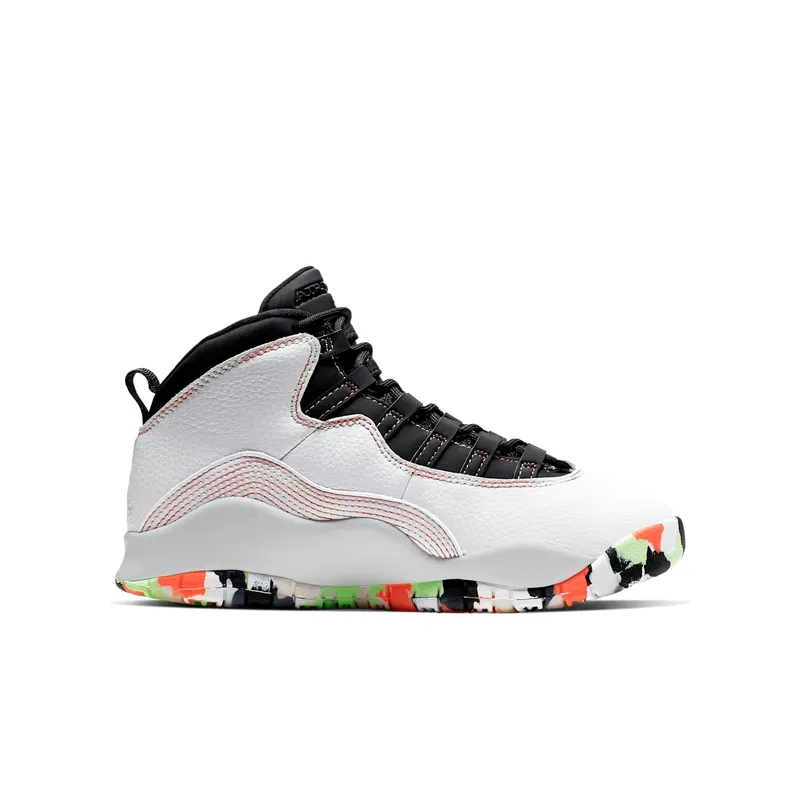 Jordan 10 Retro White Barely Volt Ember Glow (GS) White/Barely Volt-Black-Ember Glow (BV1843-176)