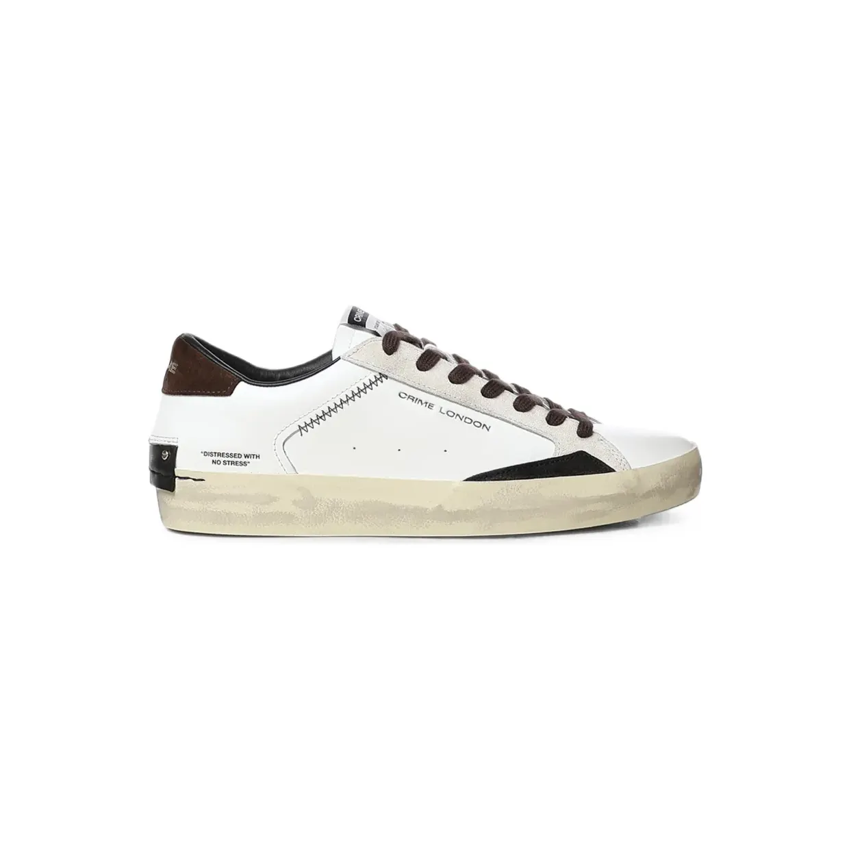 Crime London Distressed leather “White” (10003AA9)