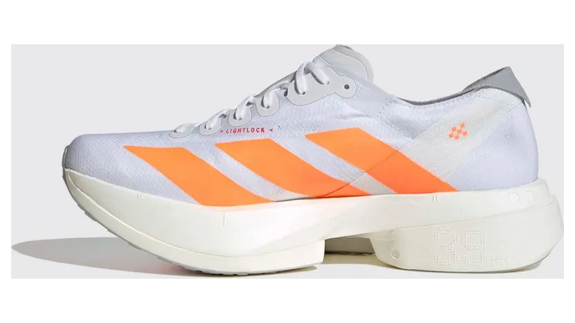 Adidas Originals Adizero Adios Pro 4 Mesh Sneakers with 3-Stripes Logo White (NJR7088)