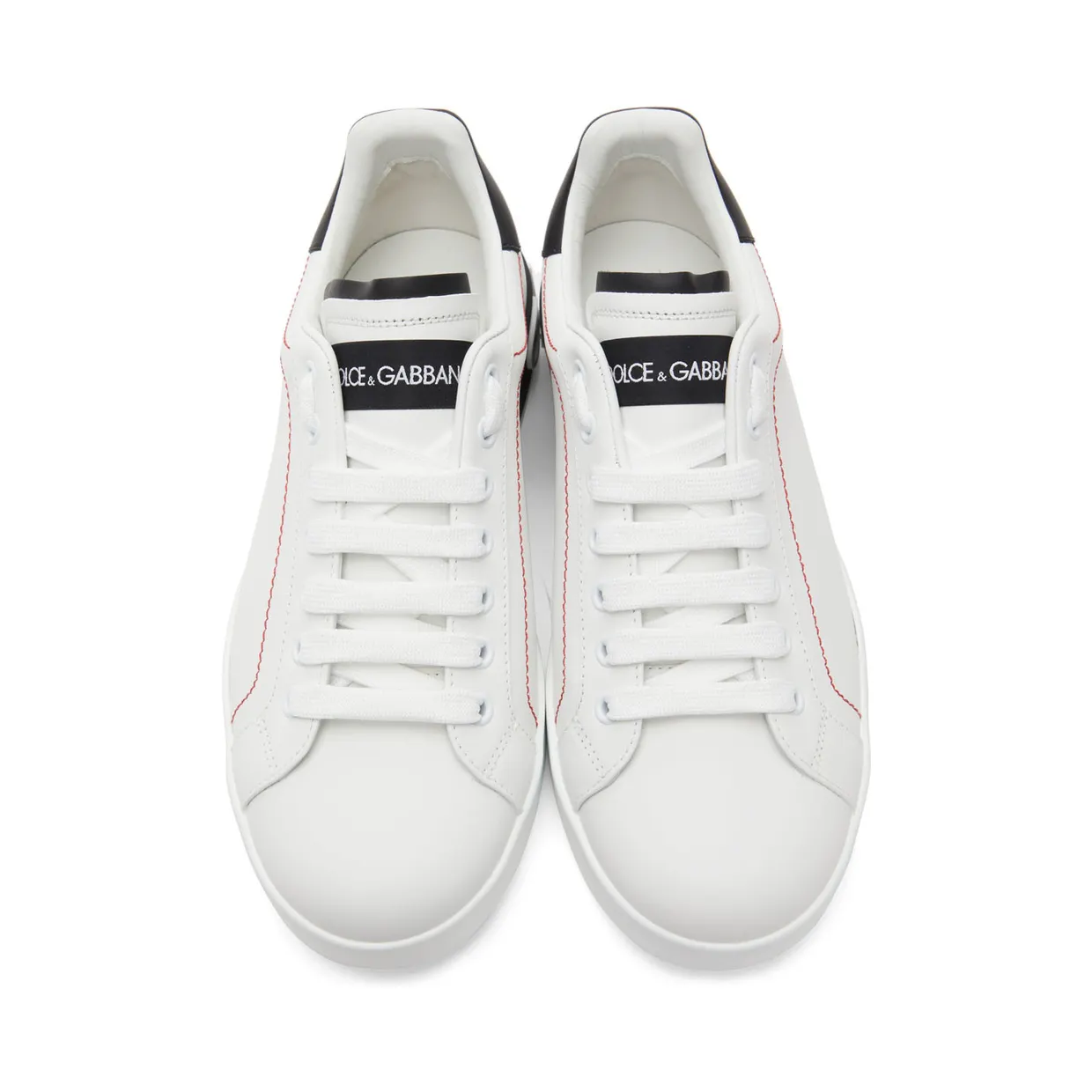 Dolce & Gabbana White & Red Portofino Sneakers (CS1760 AH526) (5)