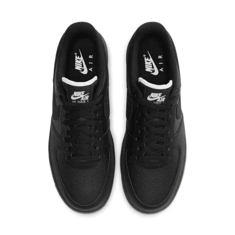 Nike Air Force 1 Low Triple Black (White Tongue) Black/Black-Black (CJ1607-001)