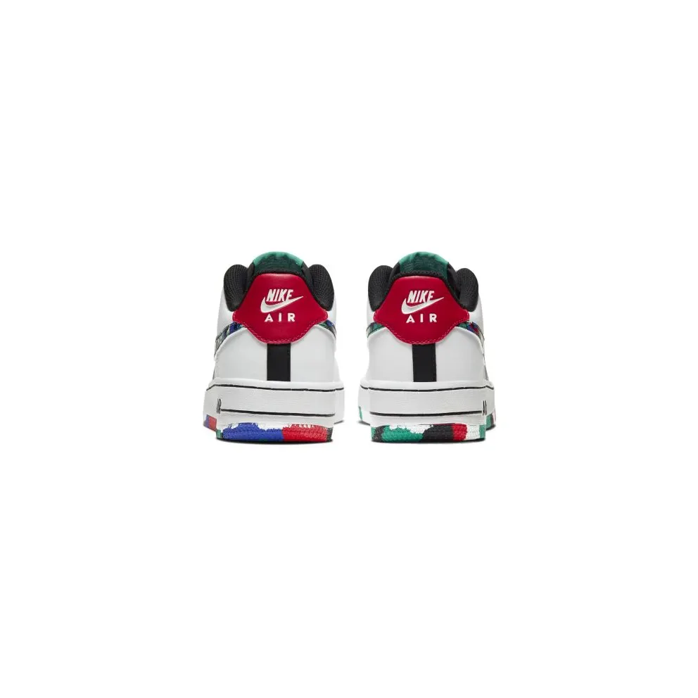 Nike Air Force 1 Low Crayon White Multi (GS) White/Hyper Blue-Neptune Green-Multi-Color (CU4632-100)
