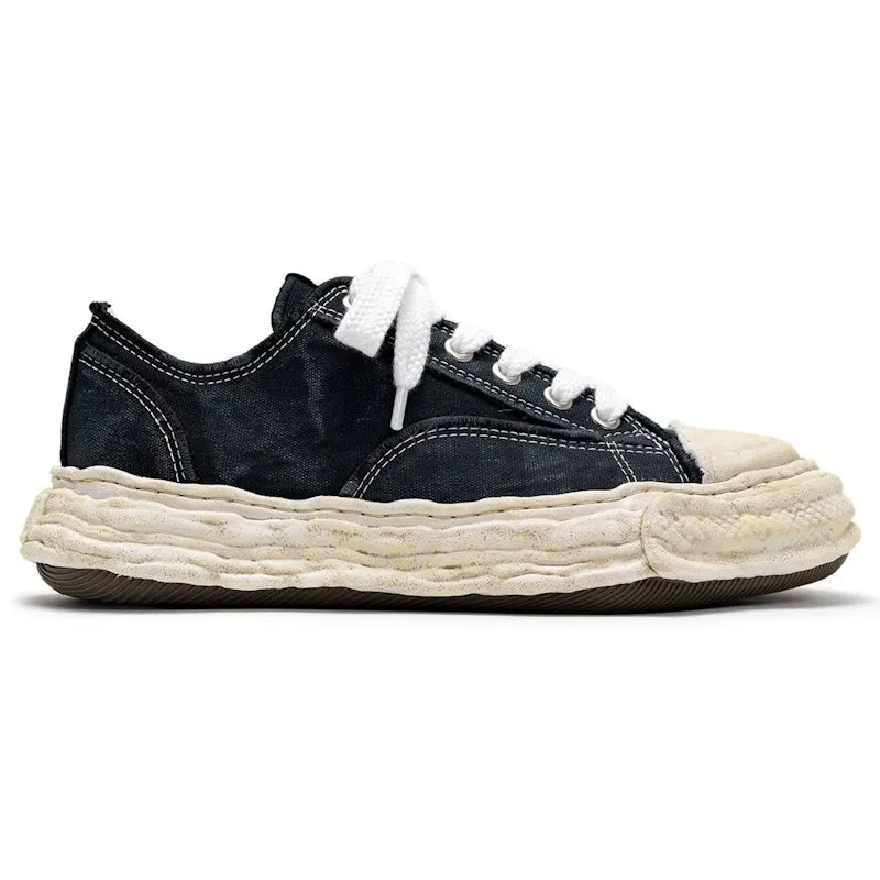 Maison Mihara Yasuhiro Peterson 23 OG Sole Vintage Effect Embroidered Canvas Low Black White (A15FW722-BLK)